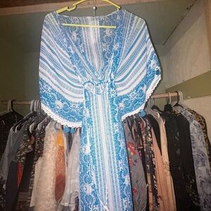 Bleu Rod Beattie peasant top